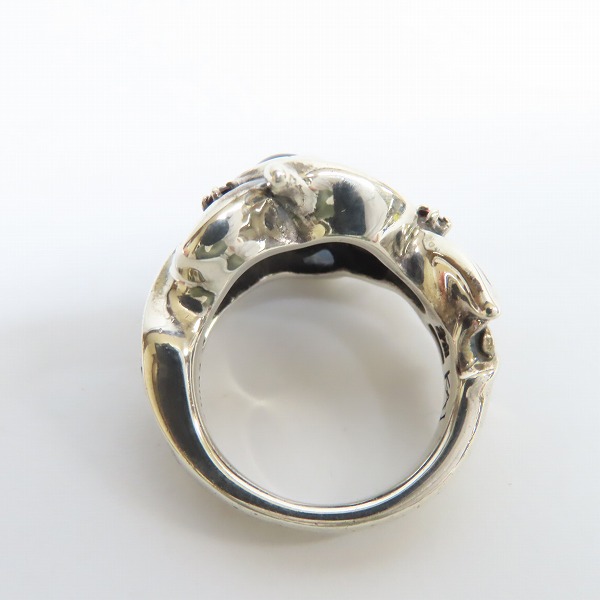 実際に弊社で買取させて頂いたBloody Mary/ブラッディマリー KAI/カイ 2008Xmas限定 鬼火 リング w/オニキス&ガーネット/13号の画像 6枚目