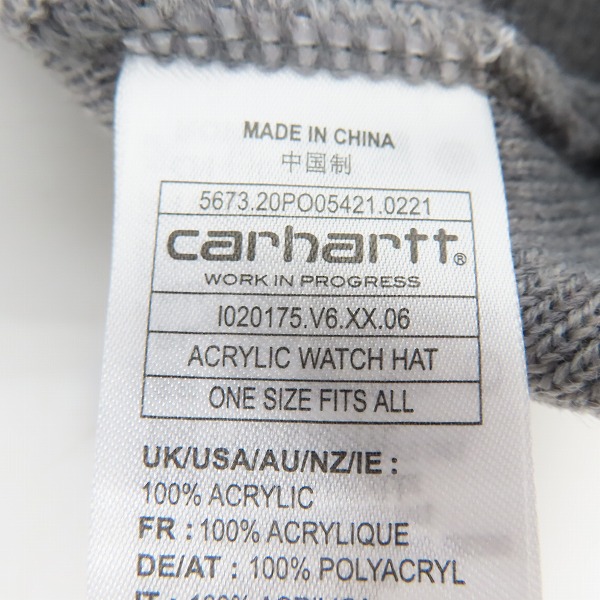 実際に弊社で買取させて頂いたCarhartt/カーハート ビーニー/ニット帽 グレーの画像 5枚目