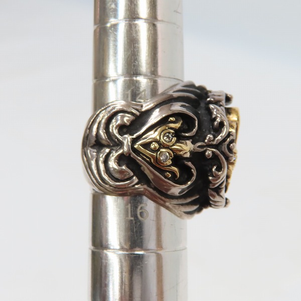 実際に弊社で買取させて頂いたLeathers & Treasures/レザーズアンドトレジャーズ K18/ダイヤパヴェ バロックリングの画像 9枚目