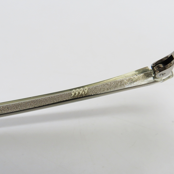 実際に弊社で買取させて頂いた999.9/フォーナインズ スクエア型 眼鏡/メガネフレーム 度入り NP-711の画像 7枚目