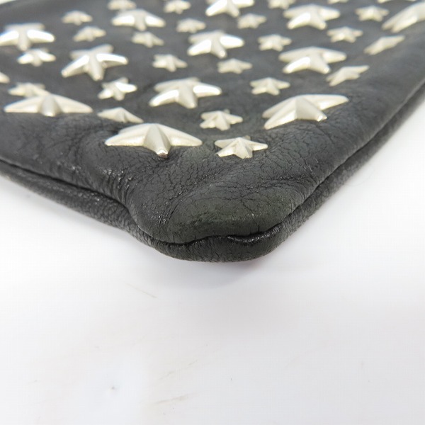 実際に弊社で買取させて頂いたJIMMY CHOO/ジミーチュウ スタースタッズ レザー ポーチの画像 7枚目