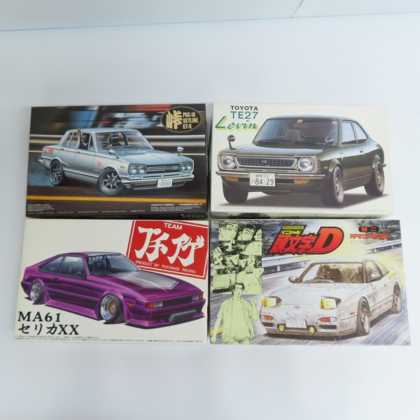 実際に弊社で買取させて頂いた【未組立】FUJIMI/フジミ AOSHIMA/アオシマ 1/24 ハコスカGT-R/TE27 レビン 等 4点セット