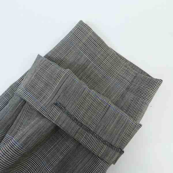 実際に弊社で買取させて頂いたTOMORROWLAND PILGRIM/トゥモローランド ピルグリム スーツセットアップ チェック柄 グレー/48の画像 5枚目