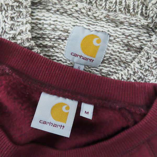 実際に弊社で買取させて頂いたCarhartt/カーハート ウールニットセーター/クルーネック スウェット/トレーナー/2点セットの画像 2枚目