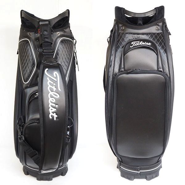実際に弊社で買取させて頂いたTitleist/タイトリスト TB22SF9 9.5型 5分割 ツアー キャディバッグ 2022年継続モデル ブラックｘホワイトの画像 2枚目