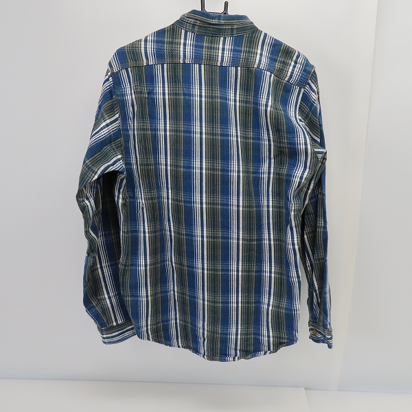 実際に弊社で買取させて頂いたSUGAR CANE/シュガーケーン 長袖 チェック ワークシャツ ブルー×グリーン/XLの画像 1枚目