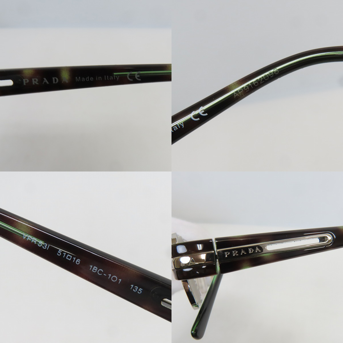 実際に弊社で買取させて頂いたPRADA/プラダ メガネフレーム/アイウェア VPR531の画像 6枚目