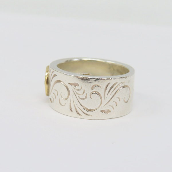 実際に弊社で買取させて頂いたFIRST ARROW's/ファーストアローズ K18付 カラ草彫りリングの画像 2枚目