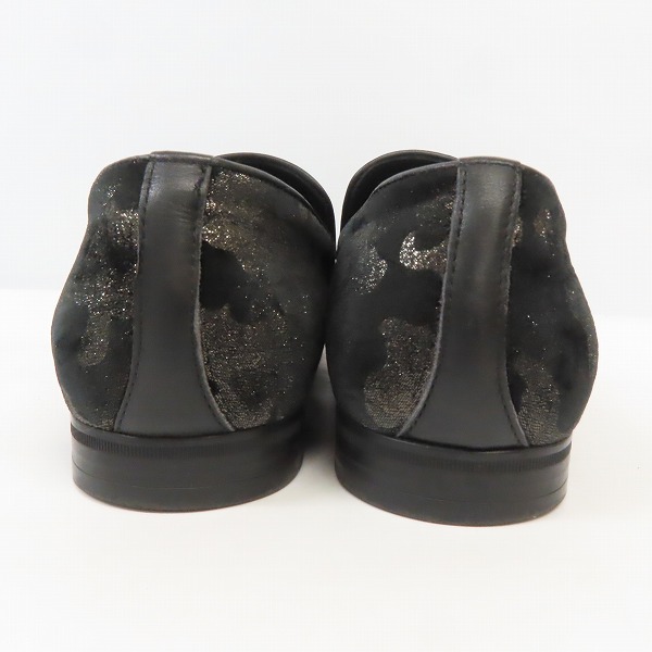 実際に弊社で買取させて頂いたJIMMY CHOO/ジミーチュウ 迷彩 カモ ベロア ローファー/シューズ 41の画像 1枚目