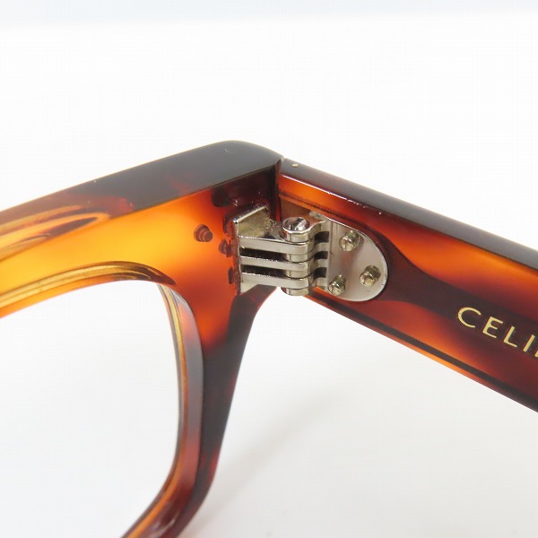 実際に弊社で買取させて頂いたCELINE/セリーヌ  RED HAVANA FRAME 度入り メガネ/アイウェア CL50039F 054の画像 5枚目