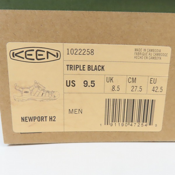 実際に弊社で買取させて頂いたKEEN/キーン NEW PORT H2/ニューポートエイチツー サンダル 1022258/27.5の画像 8枚目