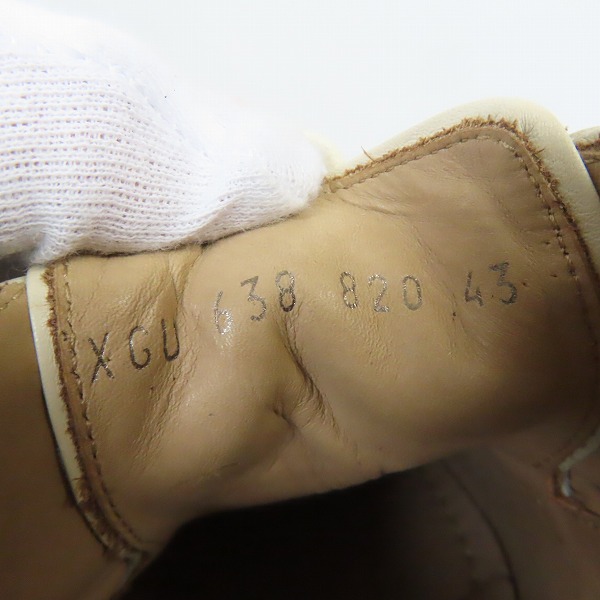 実際に弊社で買取させて頂いたGIORGIO ARMANI/ジョルジオアルマーニ ウイングチップ スエード レザーシューズ XGU 638 820 /43の画像 5枚目