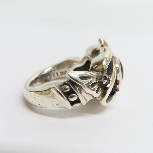 実際に弊社で買取させて頂いたBloody Mary/ブラッディマリー KAI/カイ 2008Xmas限定 鬼火 リング w/オニキス&ガーネット/13号の画像 5枚目