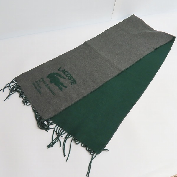 実際に弊社で買取させて頂いた【未使用】LACOSTE/ラコステ 1927クロコダイルマフラー RE2259J/000の画像 3枚目