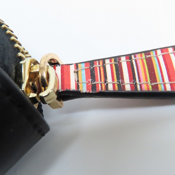 実際に弊社で買取させて頂いたPaul Smith/ポールスミス レザー ジップストローグレイン ラウンドジップ ウォレットの画像 7枚目