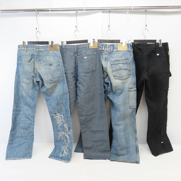 実際に弊社で買取させて頂いたARMANI JEANS/アルマーニジーンズ  刺繡入り デニムパンツ 等 4点セットの画像 1枚目