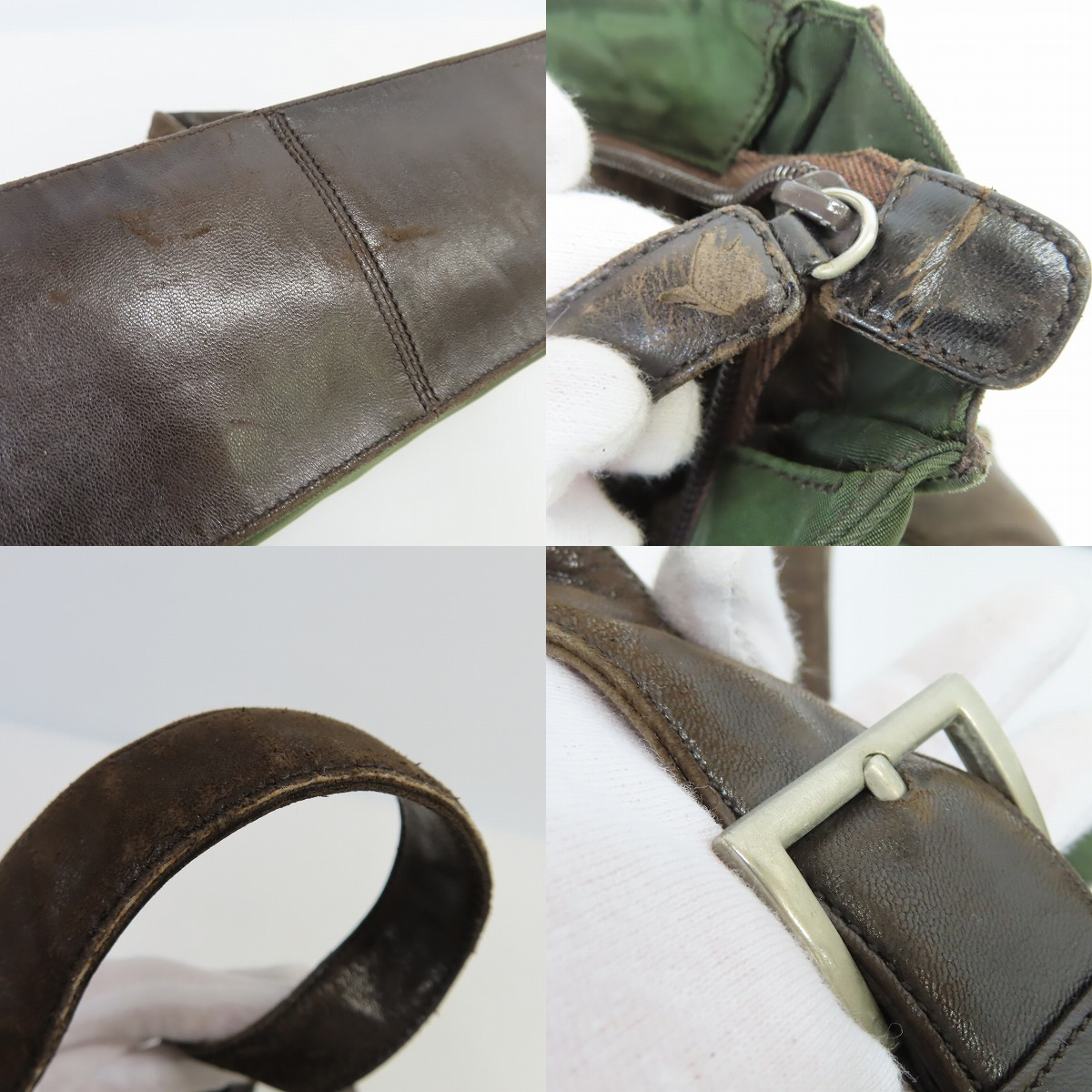 実際に弊社で買取させて頂いたPRADA/プラダ ナイロン/レザー ハンドバッグ/ショルダーバッグの画像 8枚目