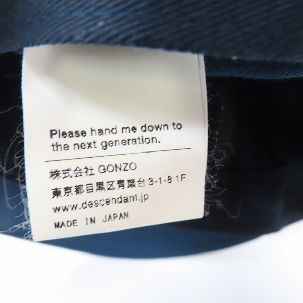 実際に弊社で買取させて頂いたDECENDANT/ディセンダント el Burrito's Golf Cap キャップ/Fの画像 7枚目