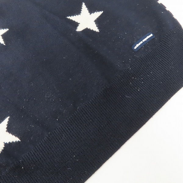 実際に弊社で買取させて頂いたuniform experiment/ユニフォームエクスペリメント 15AW NUMBERING STAR PANEL ボーダーニットカーディガン UE-156093/1の画像 6枚目