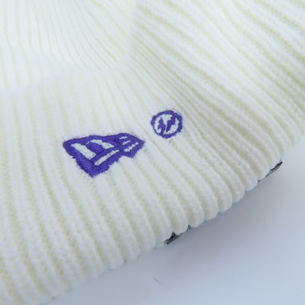 実際に弊社で買取させて頂いた（2）【未使用】NEW ERA×FRAGMENT DESIGN/ニューエラ×フラグメント デザイン ポンポンニット リブ ホワイトの画像 7枚目