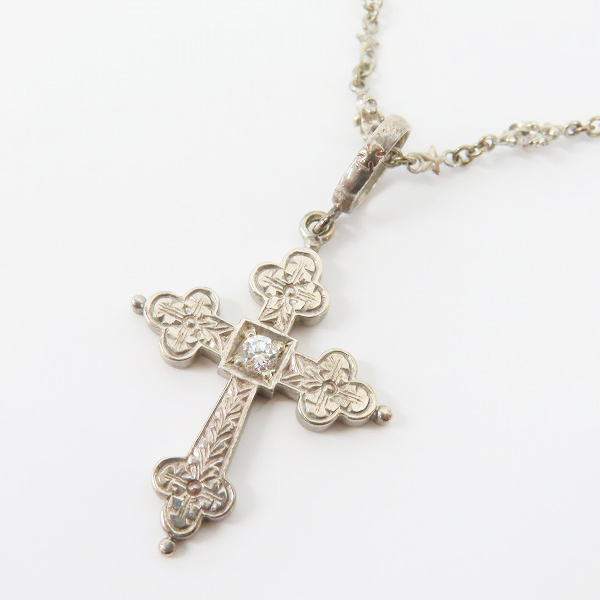 実際に弊社で買取させて頂いたLoree Rodkin/ローリーロドキン ゴシッククロスペンダント クロス＆スターリンクチェーン付の画像 1枚目