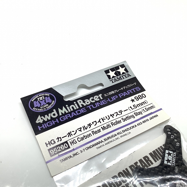 実際に弊社で買取させて頂いた(1)未開封 TAMIYA/タミヤ 95260 ミニ四駆 カーボンマルチワイドリヤステー(1.5mm) の画像 2枚目