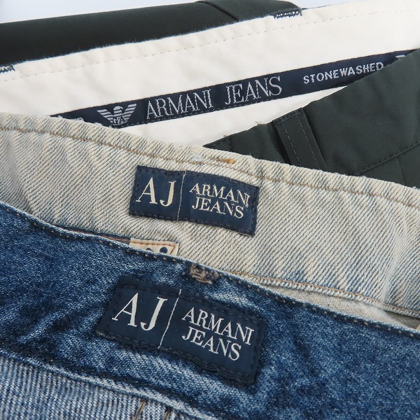 実際に弊社で買取させて頂いたARMANI JEANS/アルマーニジーンズ ベルト付きパンツ/デニムパンツ 等 3点セットの画像 2枚目