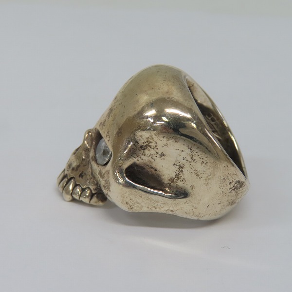 実際に弊社で買取させて頂いたCRAZY PIG/クレイジーピッグ ラージエビルスカルリング ストーンアイズの画像 2枚目