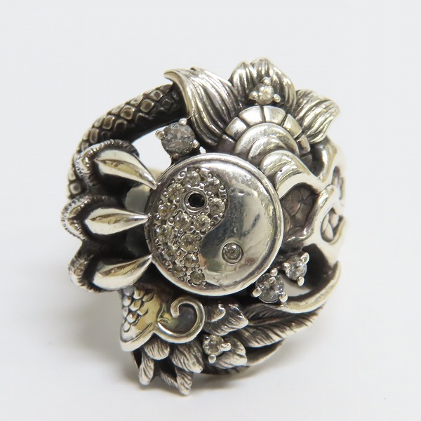 実際に弊社で買取させて頂いたBloodyMary/ブラッディマリー KAI 2008 クリスマス 太極図 リング/17号の画像 1枚目