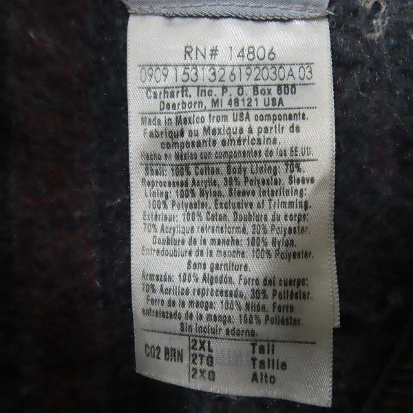 実際に弊社で買取させて頂いたCarhartt/カーハート USA製 デトロイト ジャケット/2XLの画像 3枚目