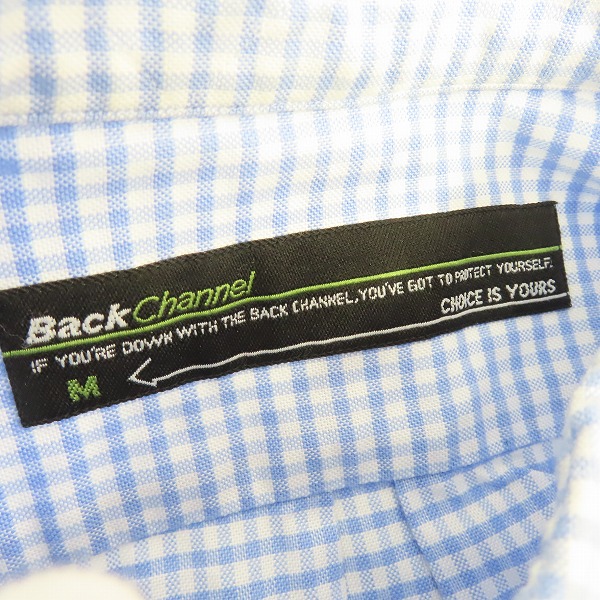 実際に弊社で買取させて頂いたBACK CHANNEL/バックチャンネル 長袖シャツ チェック/Mの画像 2枚目