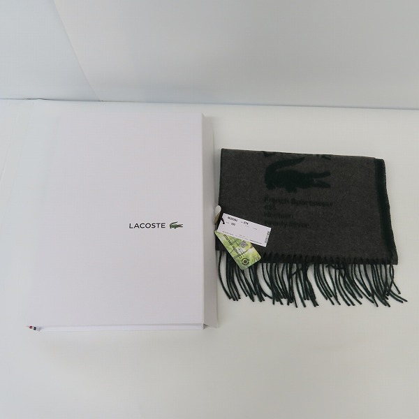 実際に弊社で買取させて頂いた【未使用】LACOSTE/ラコステ 1927クロコダイルマフラー RE2259J/000の画像 5枚目