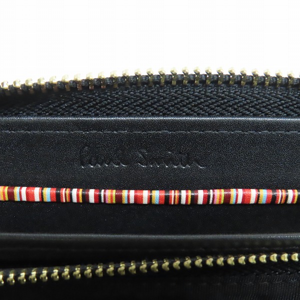 実際に弊社で買取させて頂いたPaul Smith/ポールスミス レザー ジップストローグレイン ラウンドジップ ウォレットの画像 4枚目