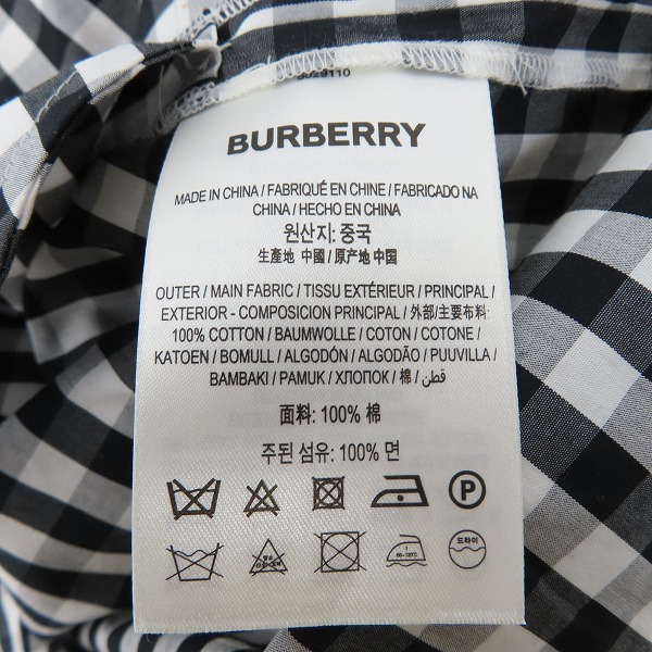 実際に弊社で買取させて頂いたBURBERRY/バーバリー チェックシャツワンピース 8029110/IT36の画像 3枚目