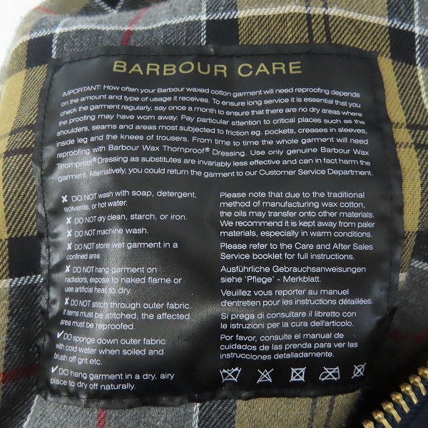 実際に弊社で買取させて頂いたBARBOUR/バブアー Beaufort Jacket ビューフォート ジャケット MWX0017NY91/42の画像 3枚目