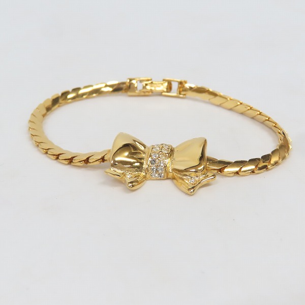 実際に弊社で買取させて頂いたGIVENCHY/ジバンシィ リボンデザイン ゴールドカラー イヤリング/ネックレス/ブレスレットの画像 3枚目