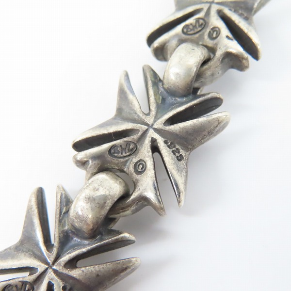 実際に弊社で買取させて頂いたBWL/BILL WALL LEATHER/ビルウォールレザー マルタクロス ブレスレット の画像 4枚目