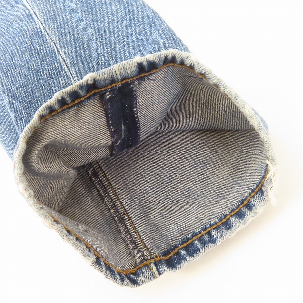 実際に弊社で買取させて頂いたARMANI EXCHANGE/アルマーニエクスチェンジ STRAIGHT/JAMBE DROITE ダメージ加工 ストレート デニムパンツ/33の画像 9枚目