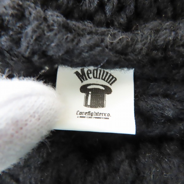 実際に弊社で買取させて頂いたCorefighterco/コアファイター カーディガン ブラック Mの画像 5枚目