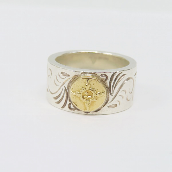 実際に弊社で買取させて頂いたFIRST ARROW's/ファーストアローズ K18付 カラ草彫りリングの画像 1枚目