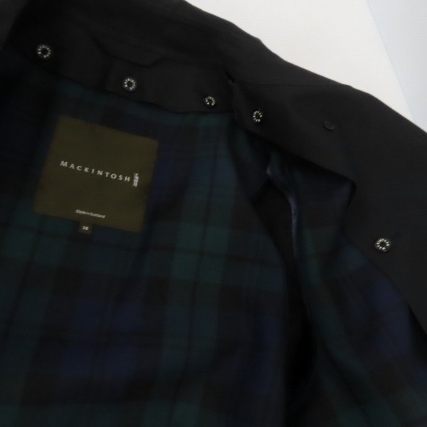 実際に弊社で買取させて頂いたMACKINTOSH/マッキントッシュ ゴム引き ステンカラーコート HQ/ID/IJ/38の画像 6枚目
