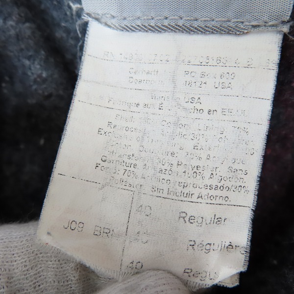実際に弊社で買取させて頂いたCarhartt/カーハート Gジャンタイプ ダック地 ワークジャケット/40の画像 3枚目