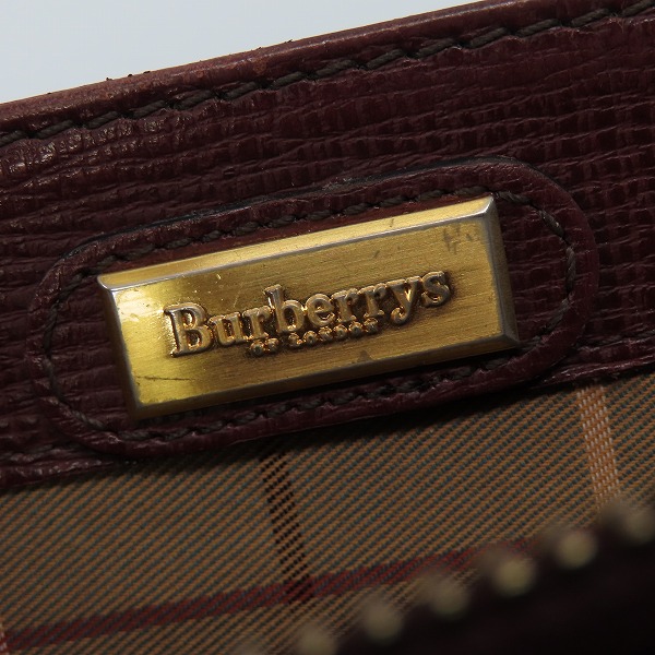 実際に弊社で買取させて頂いたBURBERRYS/バーバリーズ レザー クラッチバッグの画像 4枚目