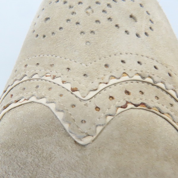 実際に弊社で買取させて頂いたGIORGIO ARMANI/ジョルジオアルマーニ ウイングチップ スエード レザーシューズ XGU 638 820 /43の画像 8枚目