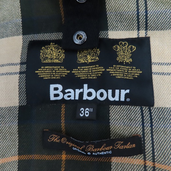 実際に弊社で買取させて頂いたBarbour/バブアー SL SOLWAY SHAWL COLLAR ジップアップ ジャケット 1702279/36の画像 2枚目