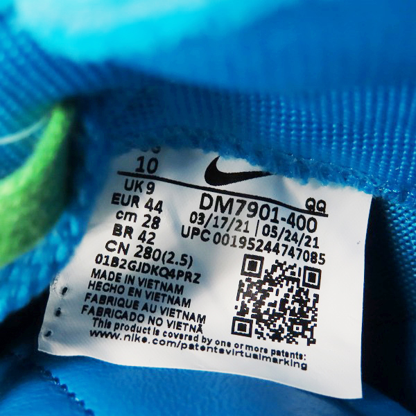 実際に弊社で買取させて頂いた【未使用】NIKE×KAWS×sacai/ナイキ×カウズ×サカイ BLAZER LOW/ブレーザーロー ネプチューンブルー DM7901-400/28の画像 5枚目