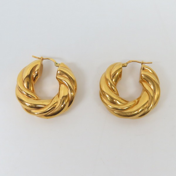 実際に弊社で買取させて頂いたCELINE/セリーヌ フープピアス アンティーク ツイスト ゴールド