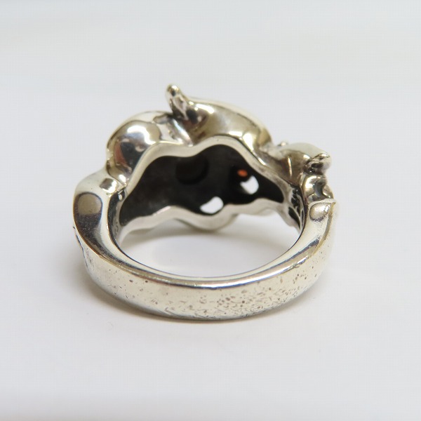 実際に弊社で買取させて頂いたBloody Mary/ブラッディマリー KAI/カイ 2008Xmas限定 鬼火 リング w/オニキス&ガーネット/13号の画像 3枚目