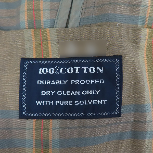 実際に弊社で買取させて頂いたBURBERRYS PRORSUM/バーバリーズプローサム チェック柄トレンチコート/50の画像 3枚目