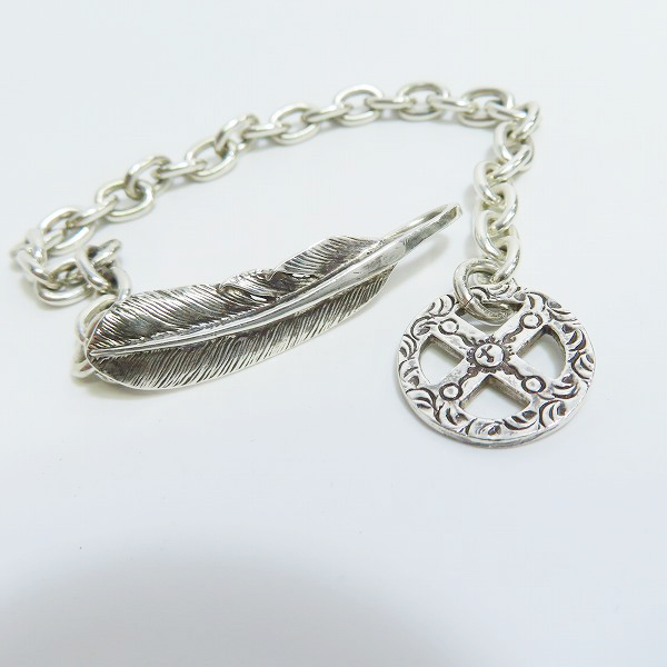 実際に弊社で買取させて頂いたFIRST ARROW'S/ファーストアローズ フェザー&メディスンホイール チェーンブレスレットの画像 5枚目